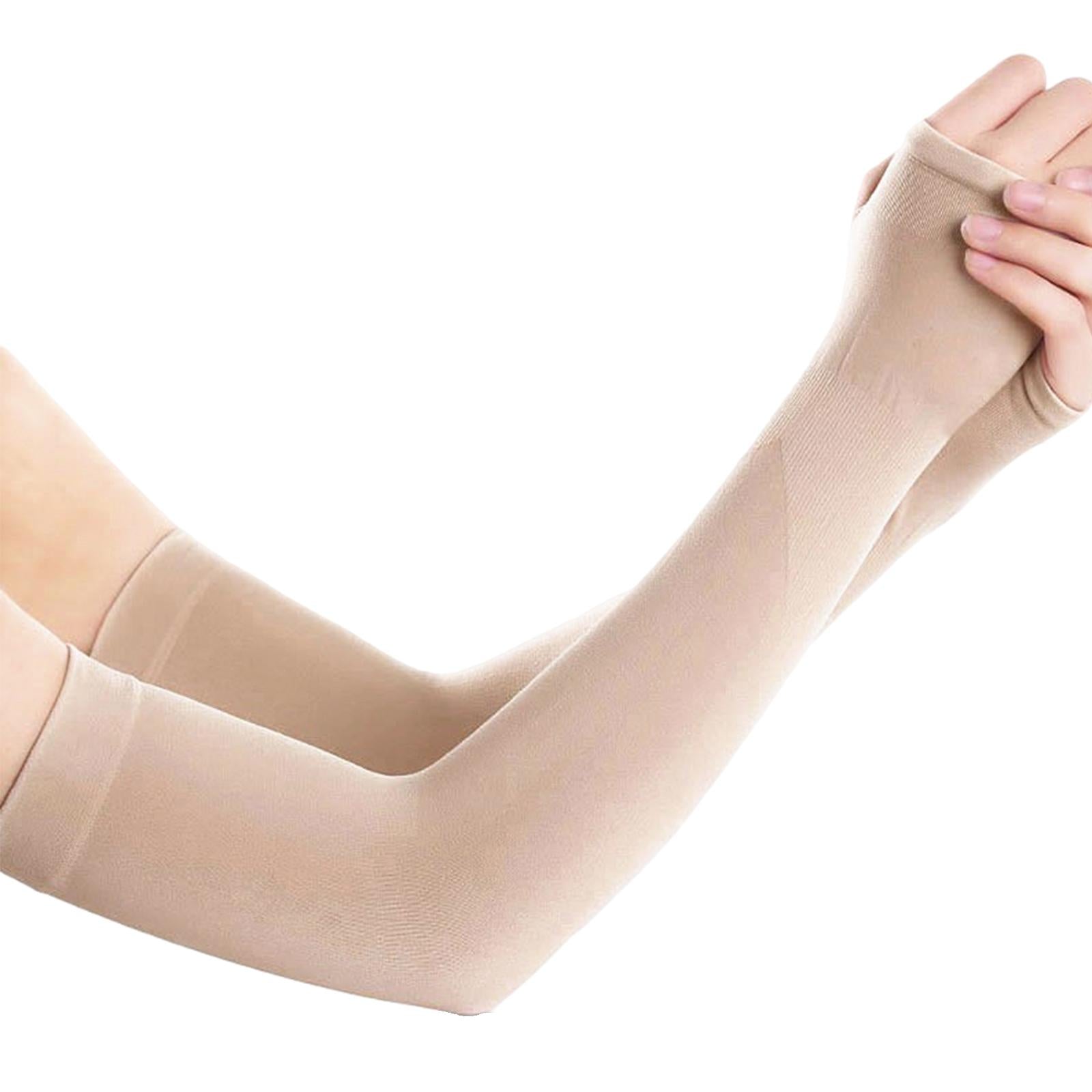 UV Protection Arm Sleeves Ice Silk Cooling Sports Sleeve Running Beige