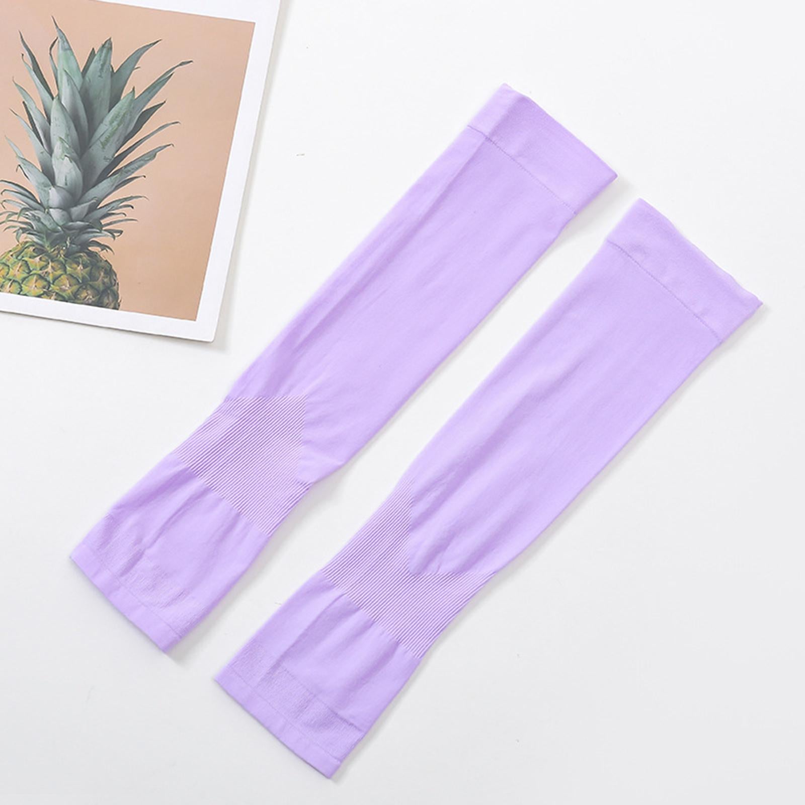 UV Protection Arm Sleeves Ice Silk Cooling Sports Sleeve Running Purple
