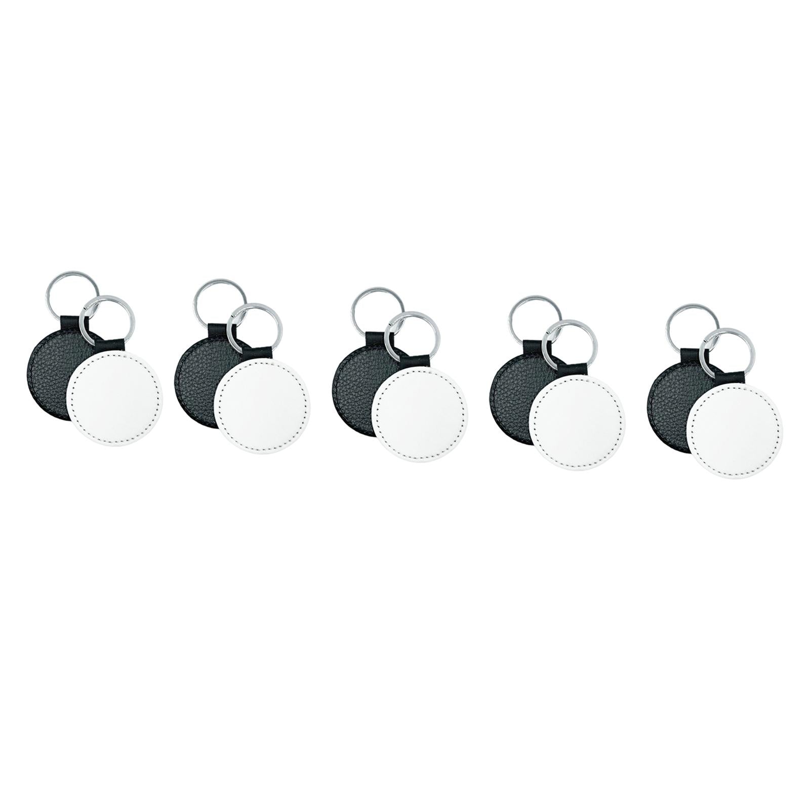 Blank Keychain Key Chain Alloy Key Rings Keyring Bag Tag Craft Round