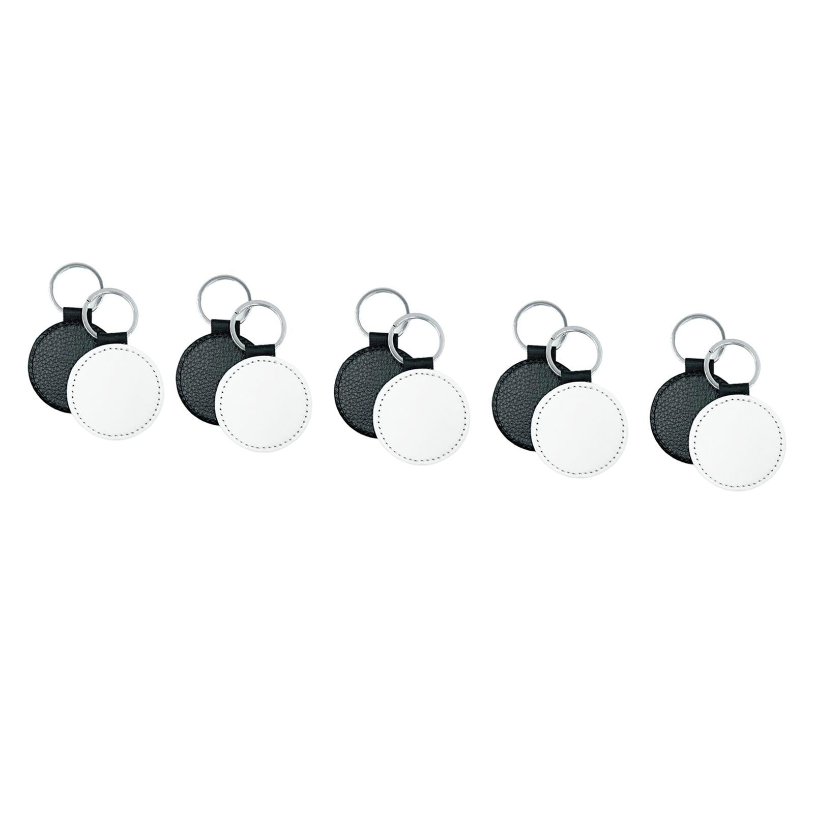 Blank Keychain Key Chain Alloy Key Rings Keyring Bag Tag Craft Round