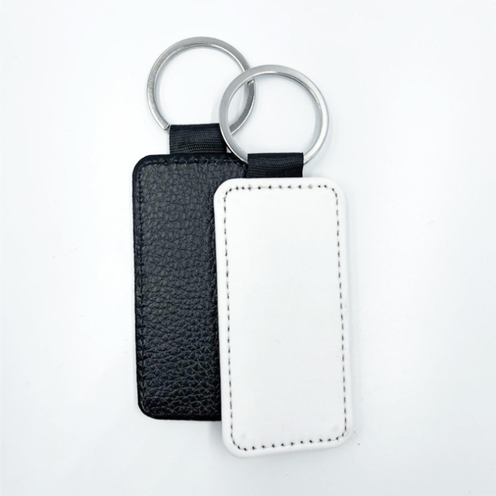 Blank Keychain Key Chain Alloy Key Rings Keyring Bag Tag Craft Rectangle