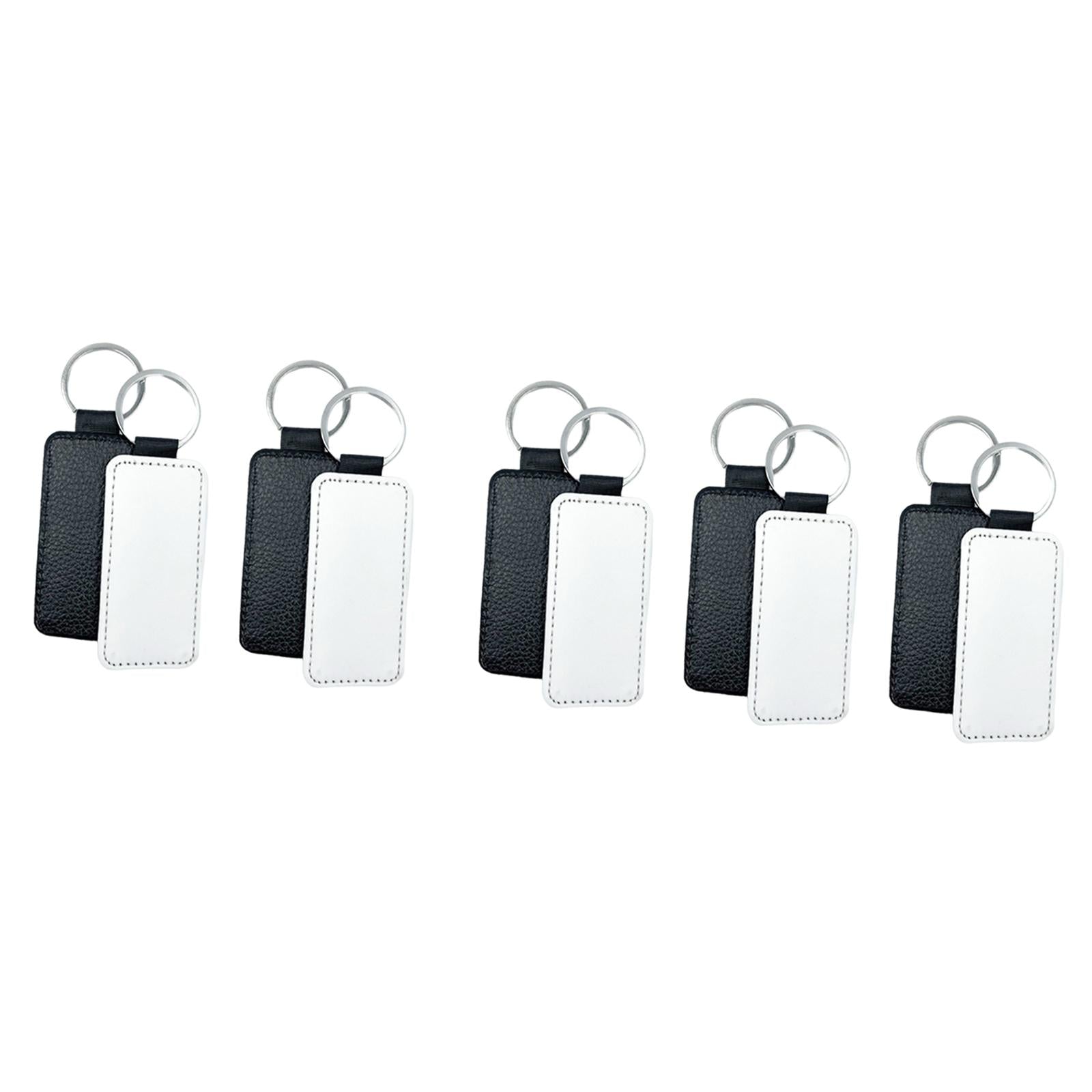Blank Keychain Key Chain Alloy Key Rings Keyring Bag Tag Craft Rectangle