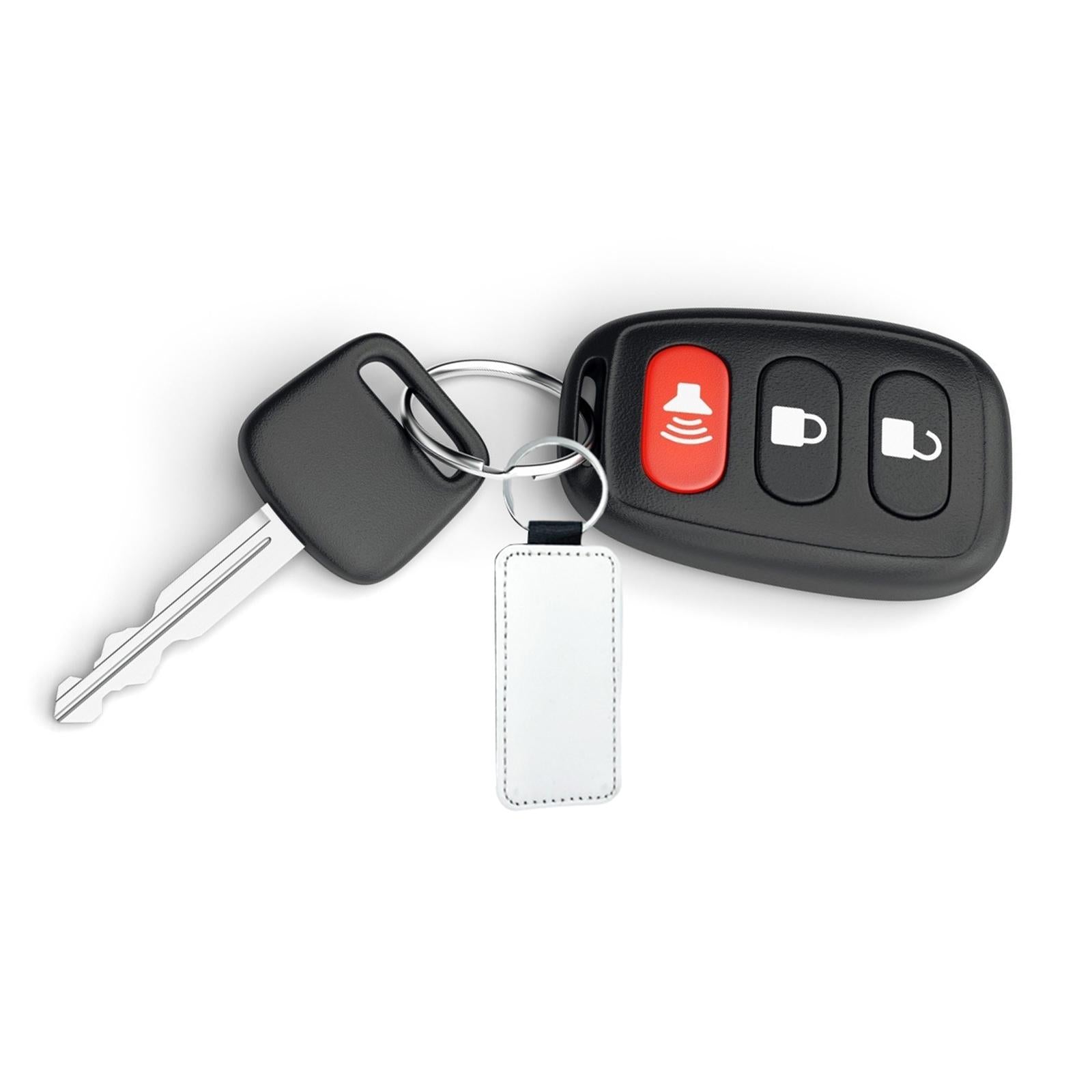 Blank Keychain Key Chain Alloy Key Rings Keyring Bag Tag Craft Rectangle