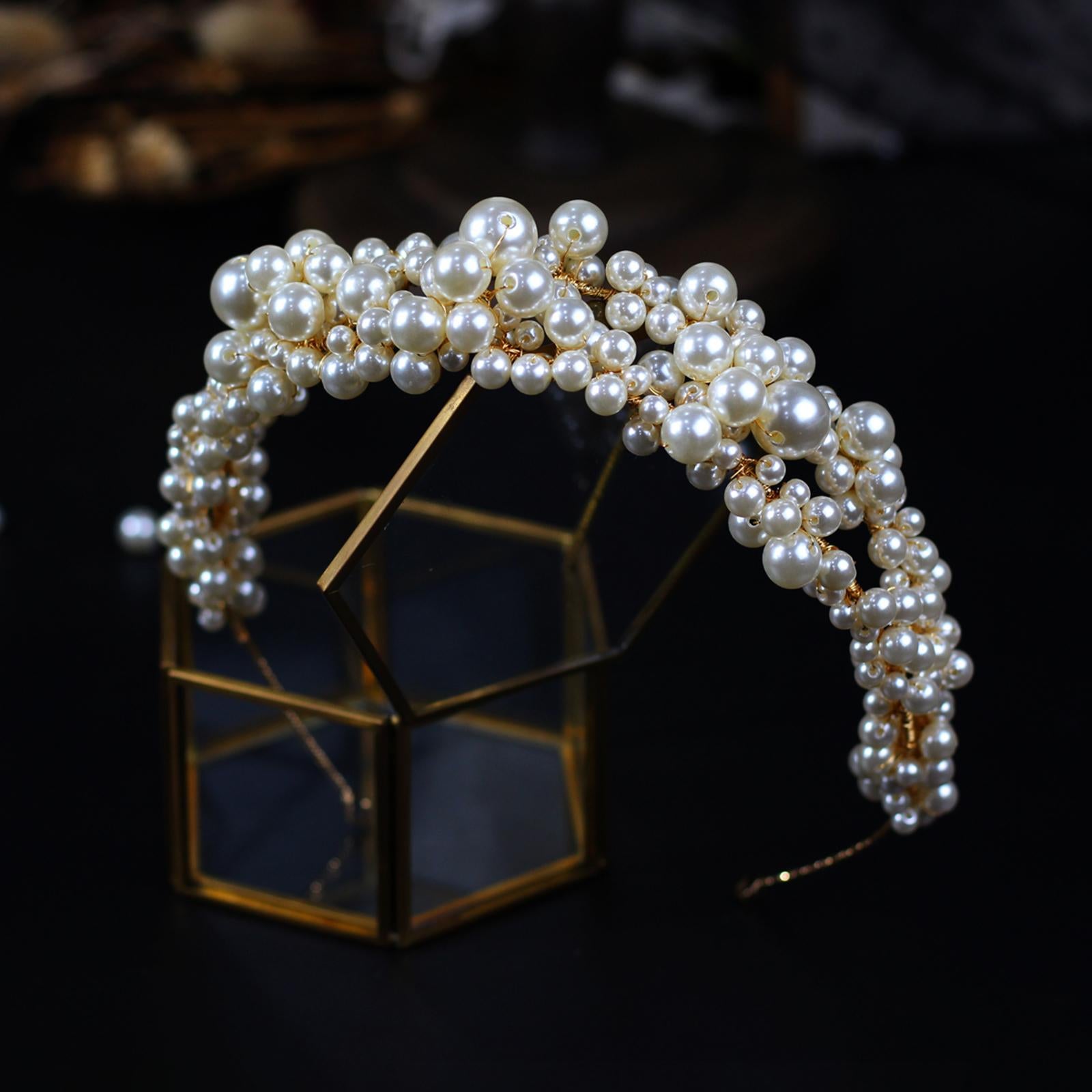 Faux Pearl Headband Fashion Bridal Hairband Wedding Party Headwear Jewelry