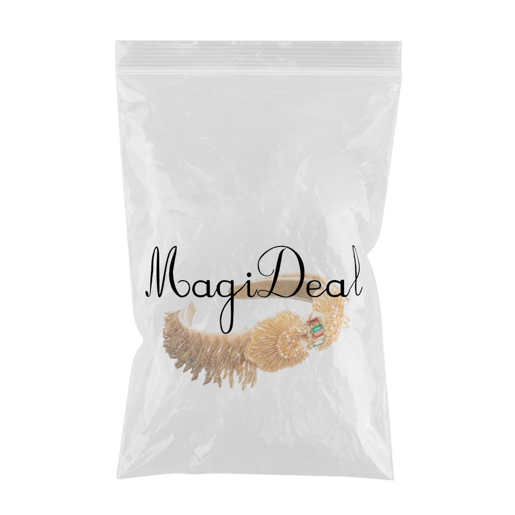 Trendy Baroque Headband Embellished Gem Hair Band Hair Piece Decor Coffee