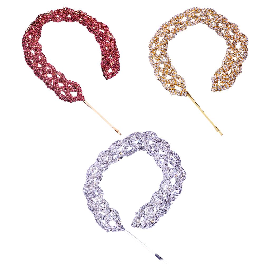 Rhinestone Hair Clips Hairpin Hair Pin Chain Jewelry Silver