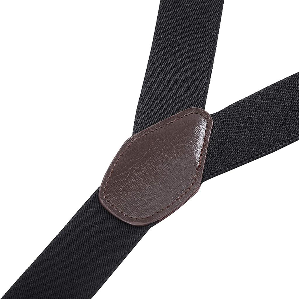 Men's Adjustable Y-Back Elastic Suspenders Braces Work Button End Suspender