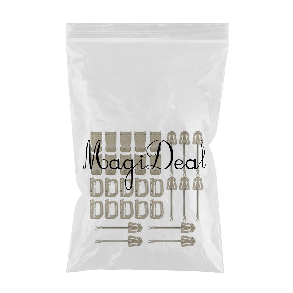 30x Carabiner Clips Hiking Keychain D-Ring Buckle Clasp Hook Keyring Camping Mud