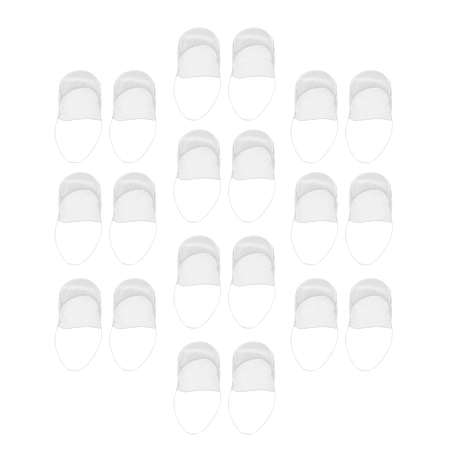 10 Pairs Half Socks with Sling Non-Slip Thin Invisible Hidden Socks White