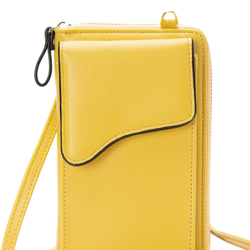 Women Crossbody Cell Phone Shoulder Bag Pouch Handbag Purse Wallet Yellow