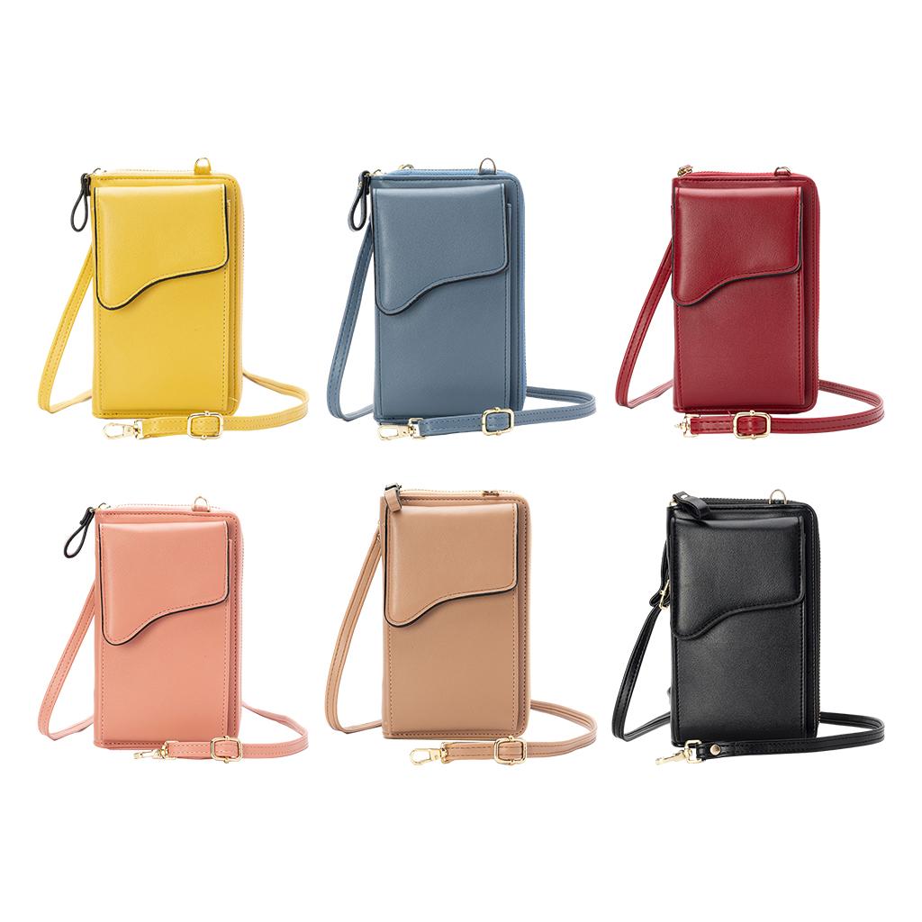 Women Crossbody Cell Phone Shoulder Bag Pouch Handbag Purse Wallet Yellow
