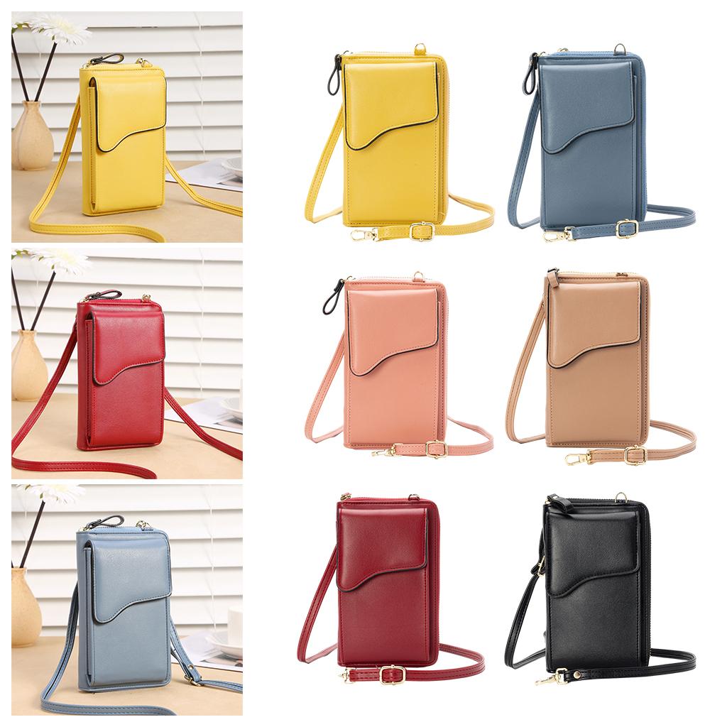 Women Crossbody Cell Phone Shoulder Bag Pouch Handbag Purse Wallet Yellow