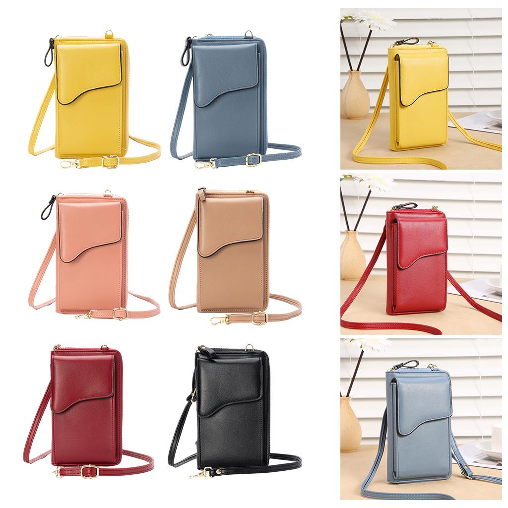 Women Crossbody Cell Phone Shoulder Bag Pouch Handbag Purse Wallet Yellow