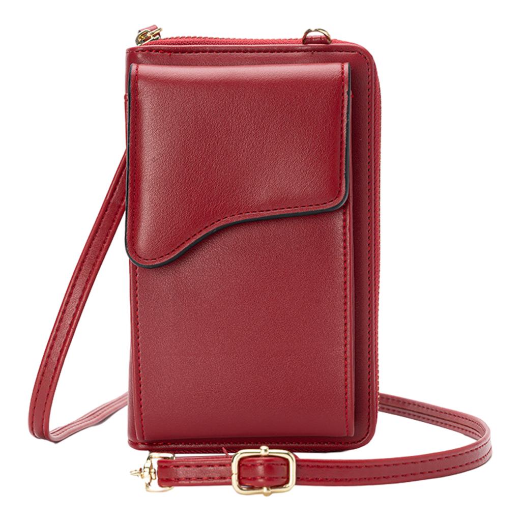 Women Crossbody Cell Phone Shoulder Bag Pouch Handbag Purse Wallet Red