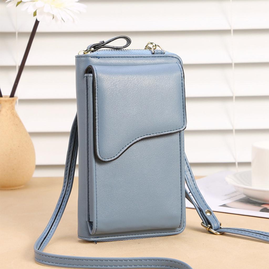 Women Crossbody Cell Phone Shoulder Bag Pouch Handbag Purse Wallet Blue