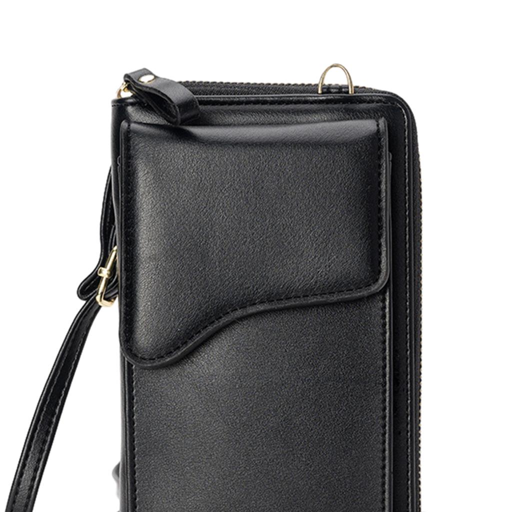 Women Crossbody Cell Phone Shoulder Bag Pouch Handbag Purse Wallet Black
