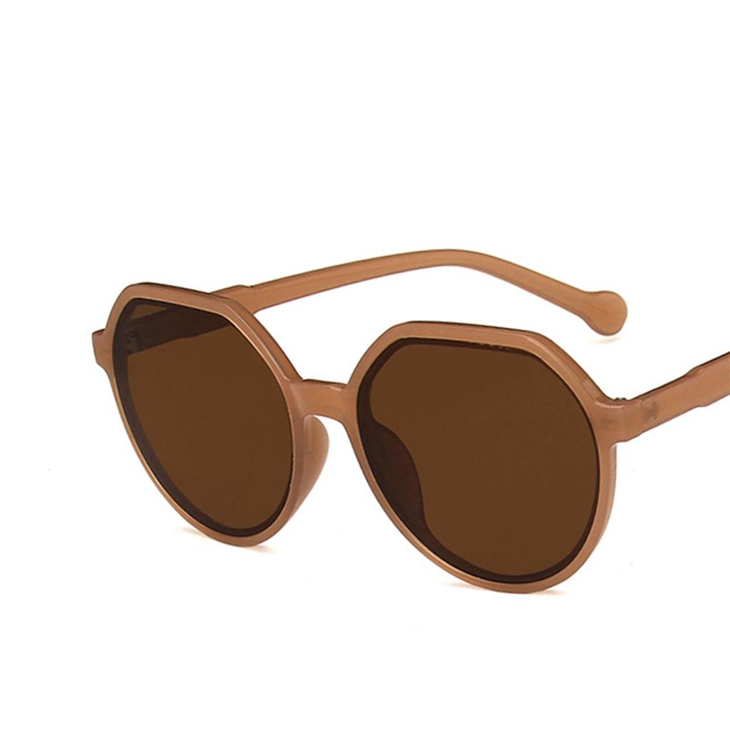 Trend Sunglasses Resin Lens Goggles Men Women Fishing Eyewear Brown