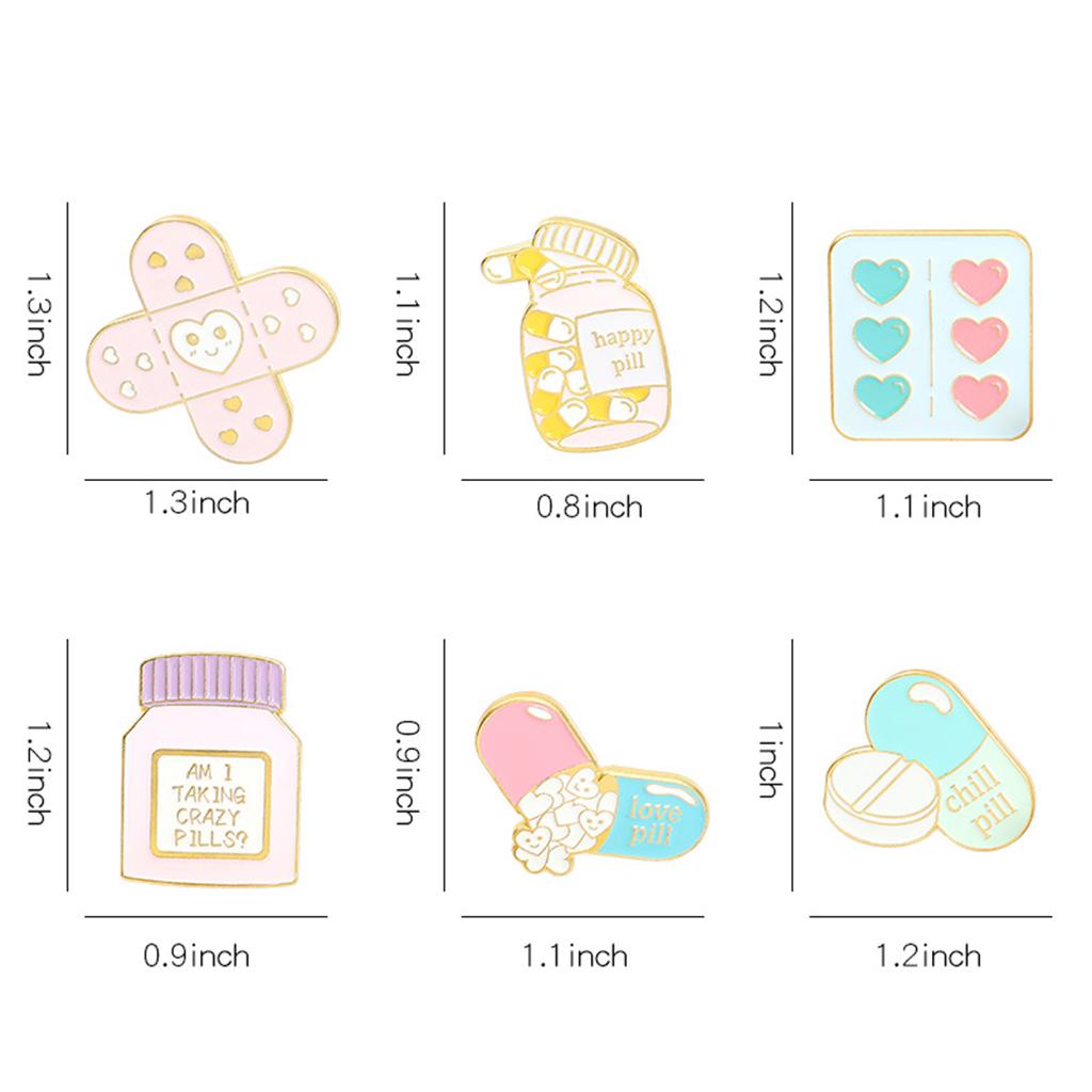 6x Cute Brooch Pin Badge Gift Diamond Scarf Clips Alloy Jewelry Women Lady