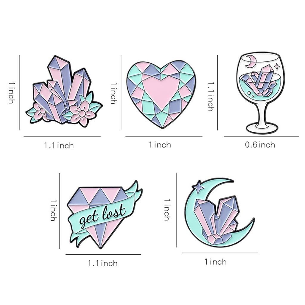 5x Flower Brooch Pin Badge Gift Diamond Scarf Clips Alloy Jewelry Women Lady
