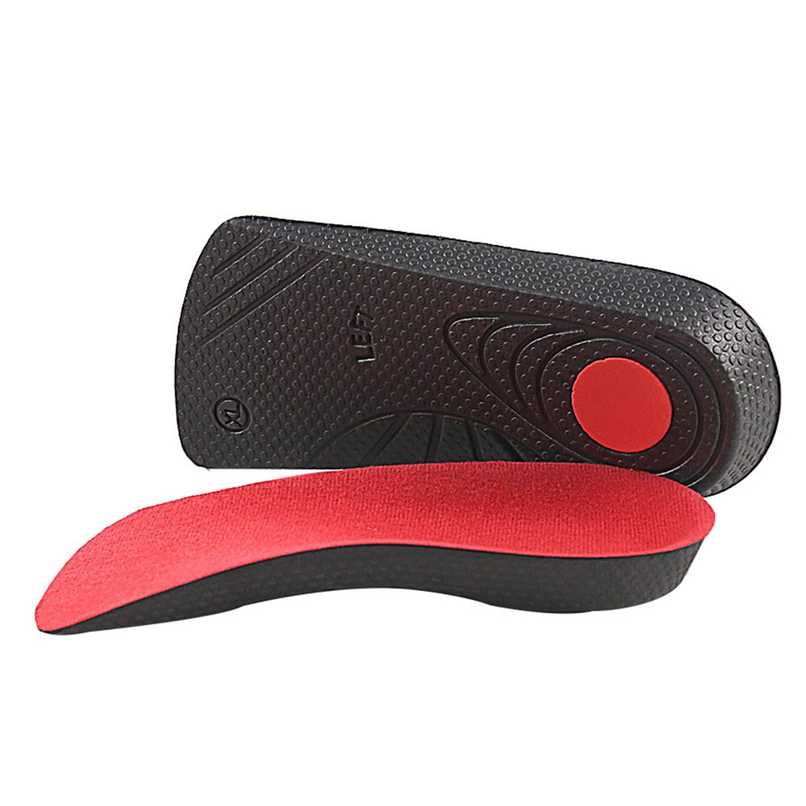 Orthotic Shoe Insoles Insert Arch Support Heel Plantar Fasciitis Pain Relief Black Red M