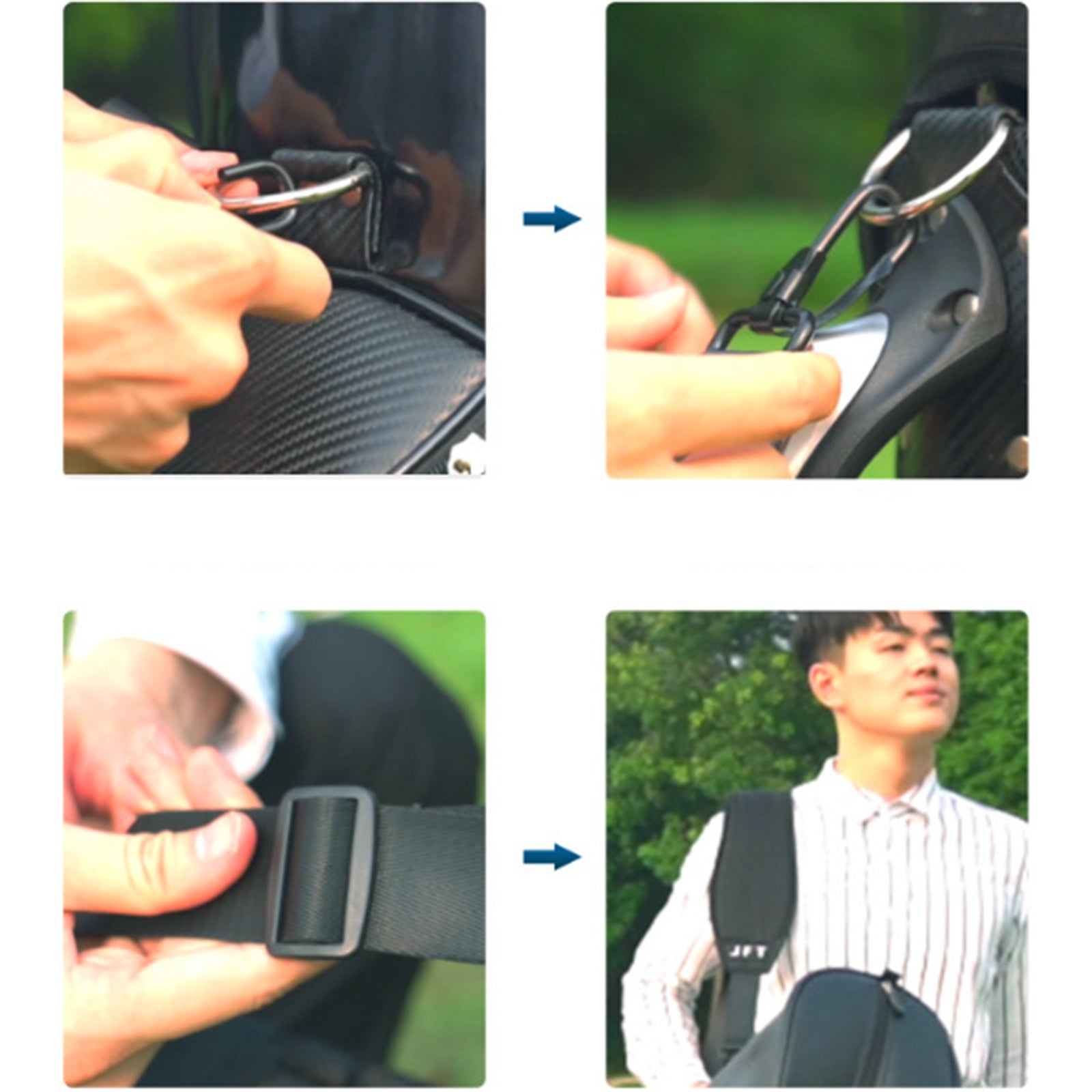 Golf Bag Single Shoulder Strap Padded Massage Replacement Strap Adjustable