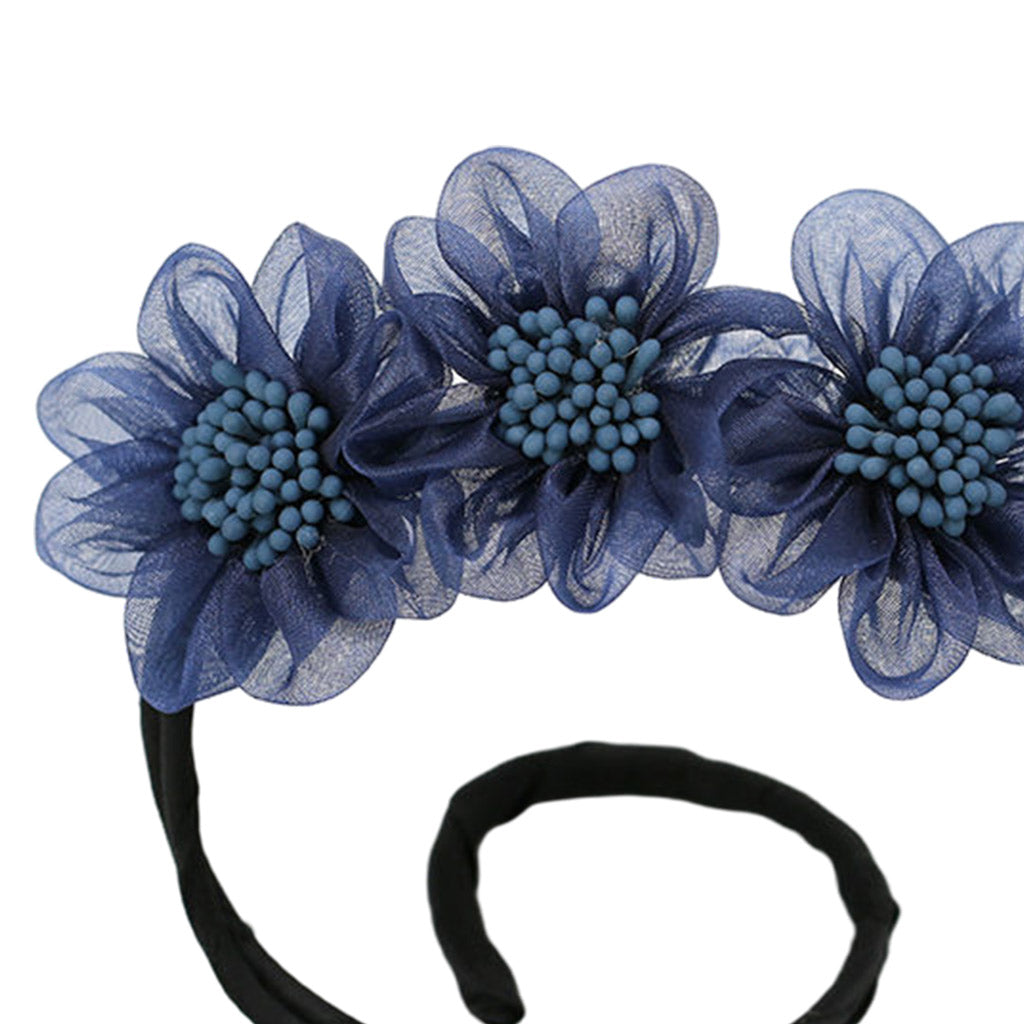 Fashion Women Classy Deft Bun Maker Hair Bands Headband Easy To Use Blue