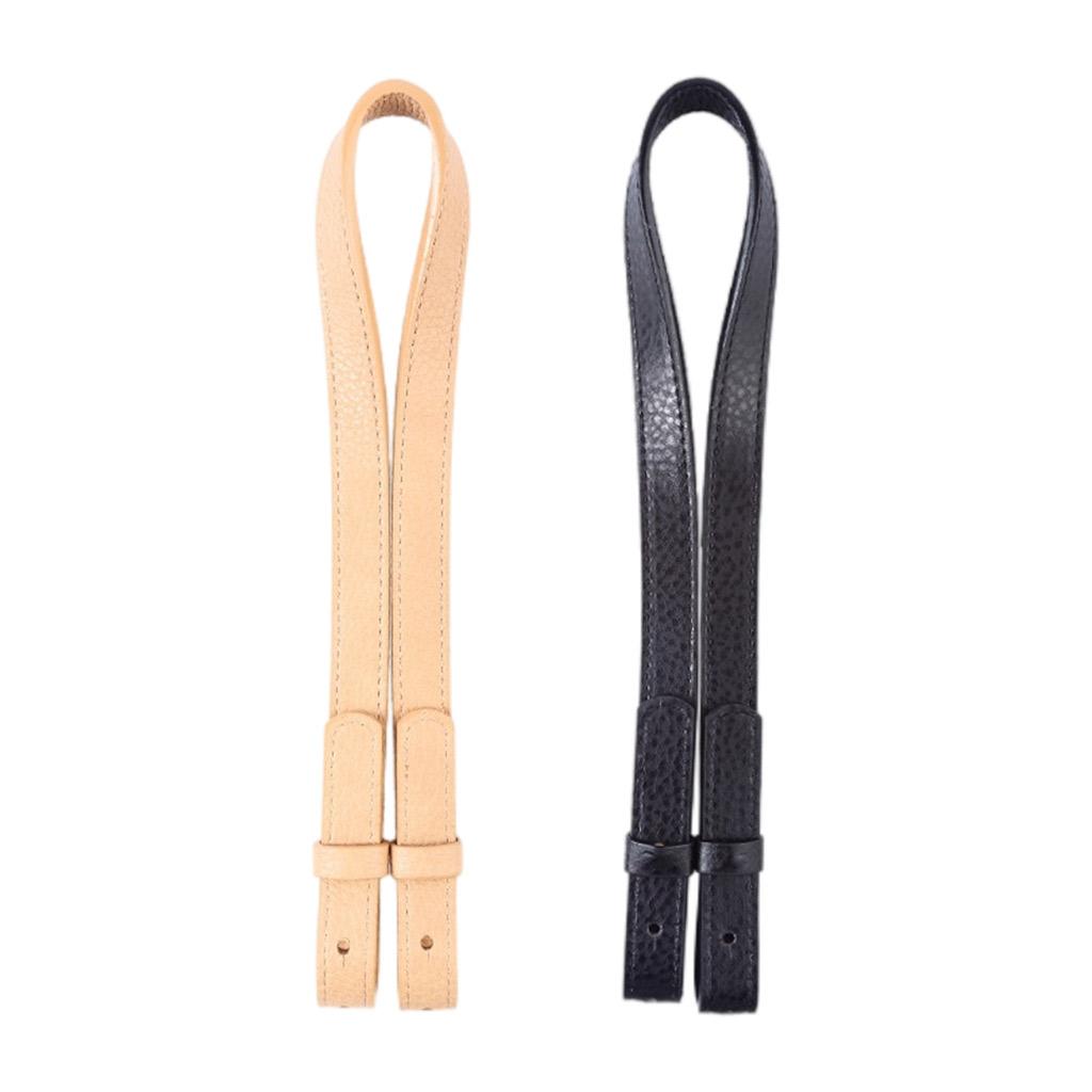 PU Leather Bag Strap Replacement 7'' Shoulder Handbag Handle Belt Black