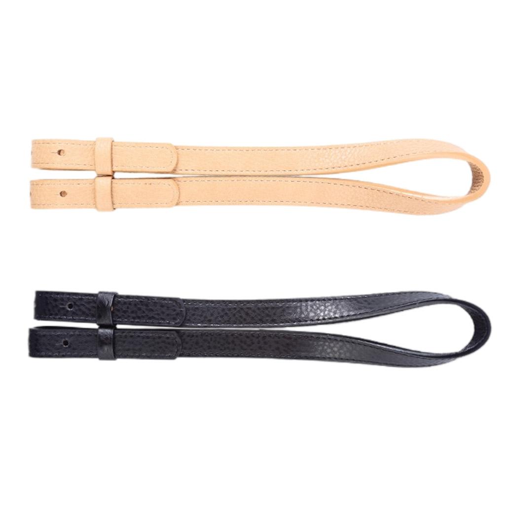 PU Leather Bag Strap Replacement 7'' Shoulder Handbag Handle Belt Black