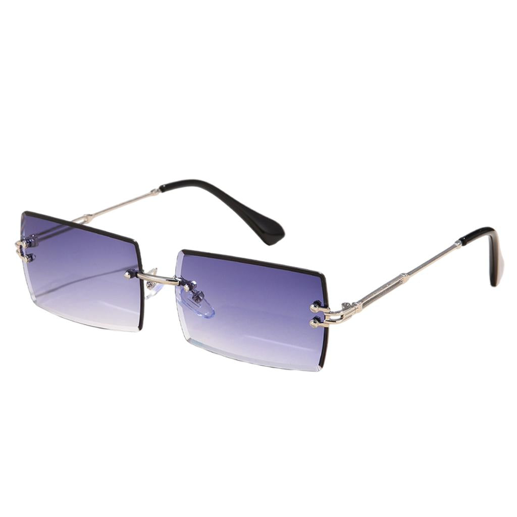 Retro Sunglasses Chic Tinted Lens UV Protection Eyewear Dark Blue Lens