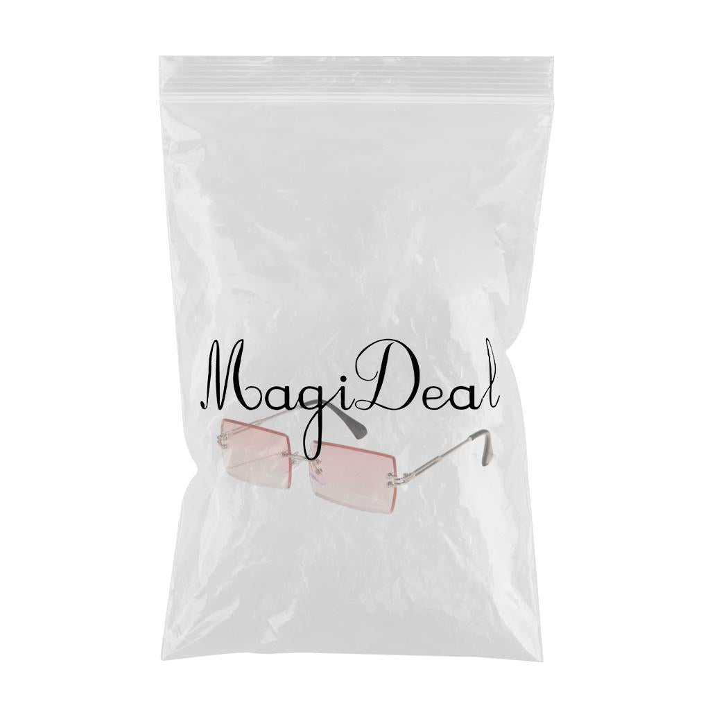 Retro Sunglasses Chic Tinted Lens UV Protection Eyewear Silver Leg Pink Lens