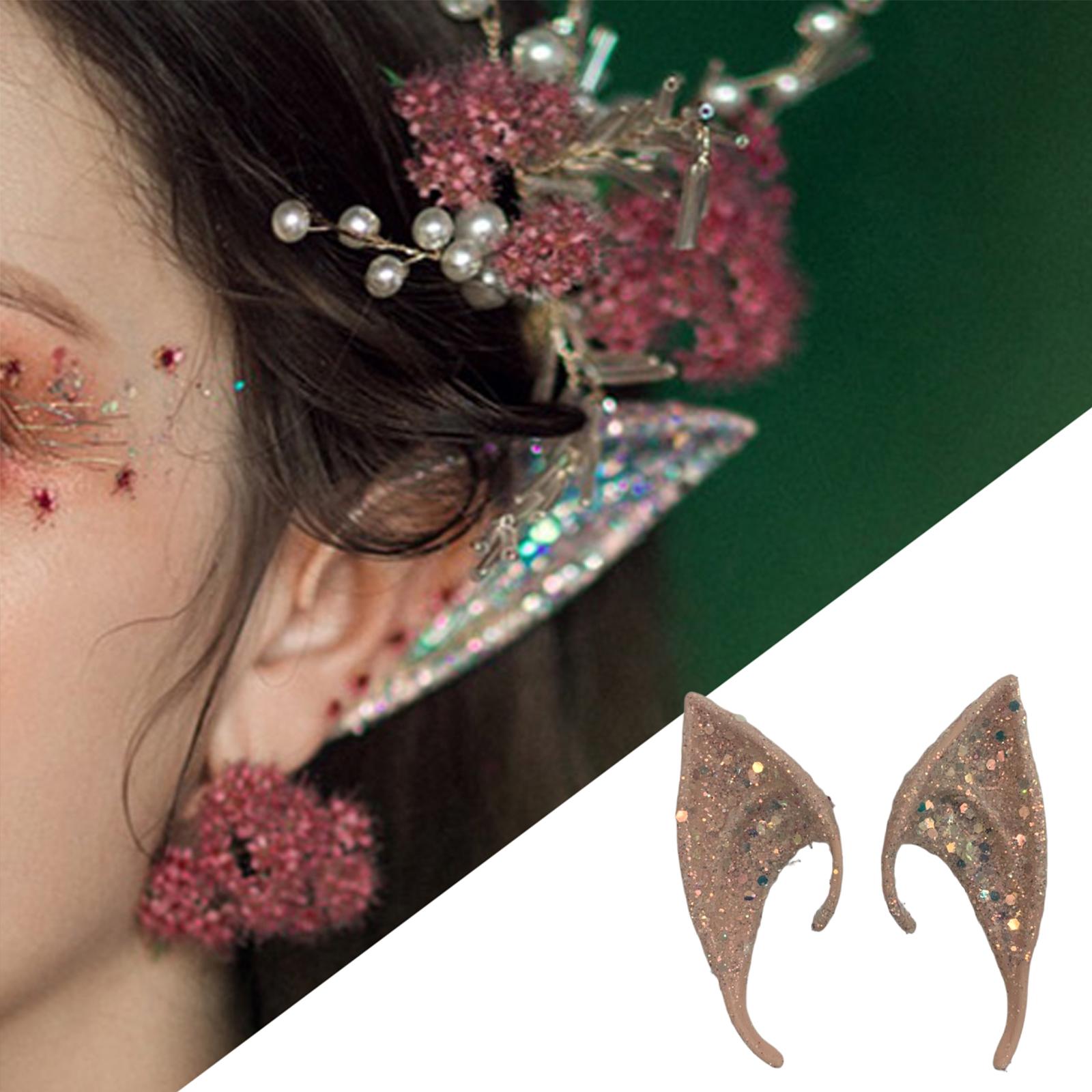Cosplay Fairy Elf Ears Pixie Elven Vampire Halloween Props White 10cm