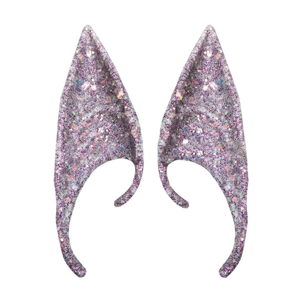 Cosplay Fairy Elf Ears Pixie Elven Vampire Halloween Props Purple 12cm