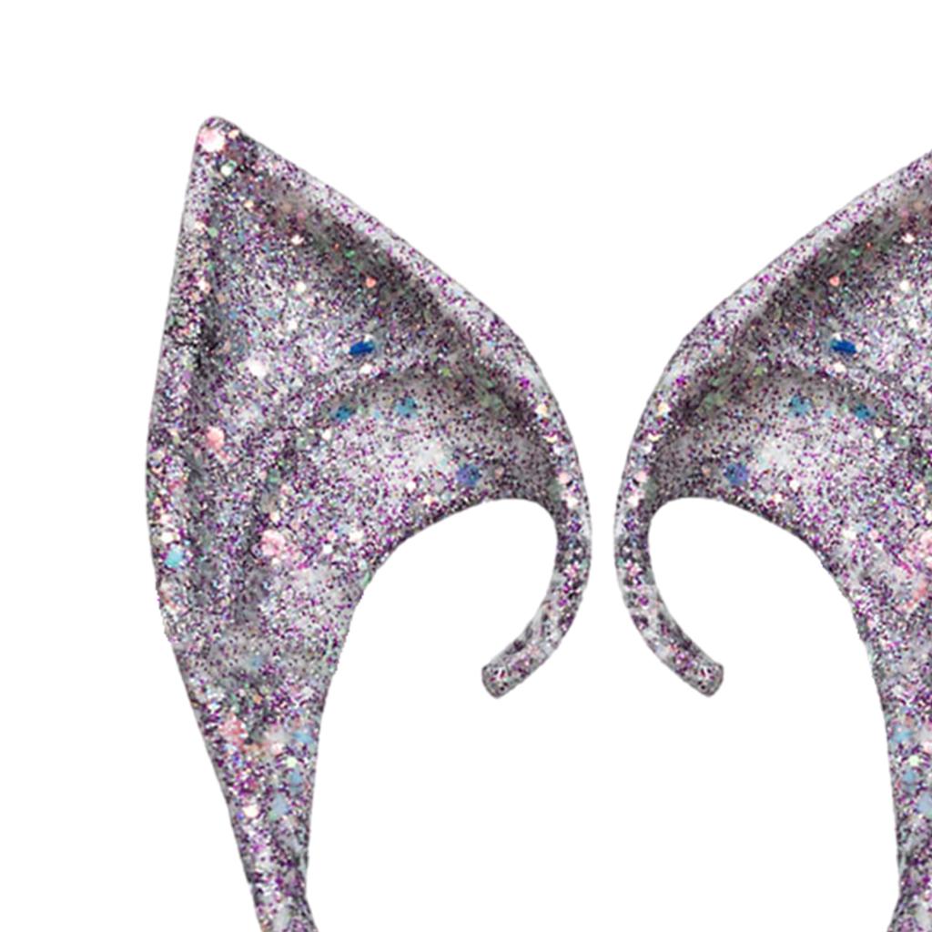 Cosplay Fairy Elf Ears Pixie Elven Vampire Halloween Props Purple 10cm