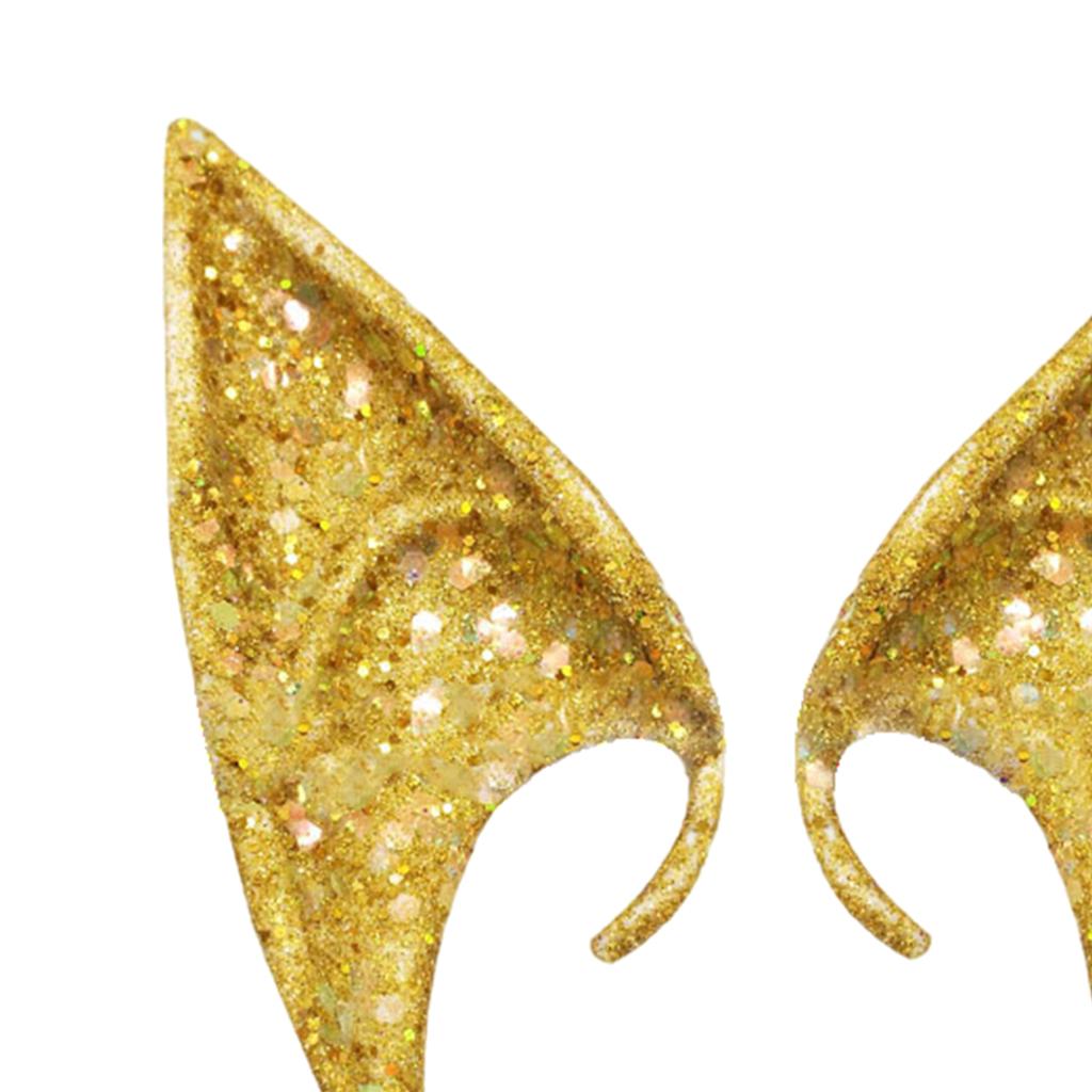 Cosplay Fairy Elf Ears Pixie Elven Vampire Halloween Props Golden 12cm