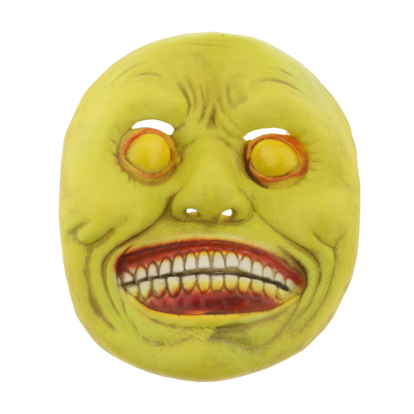 Halloween Horror Mask Latex Smiling Horror Fancy Dress Cosplay Props Green