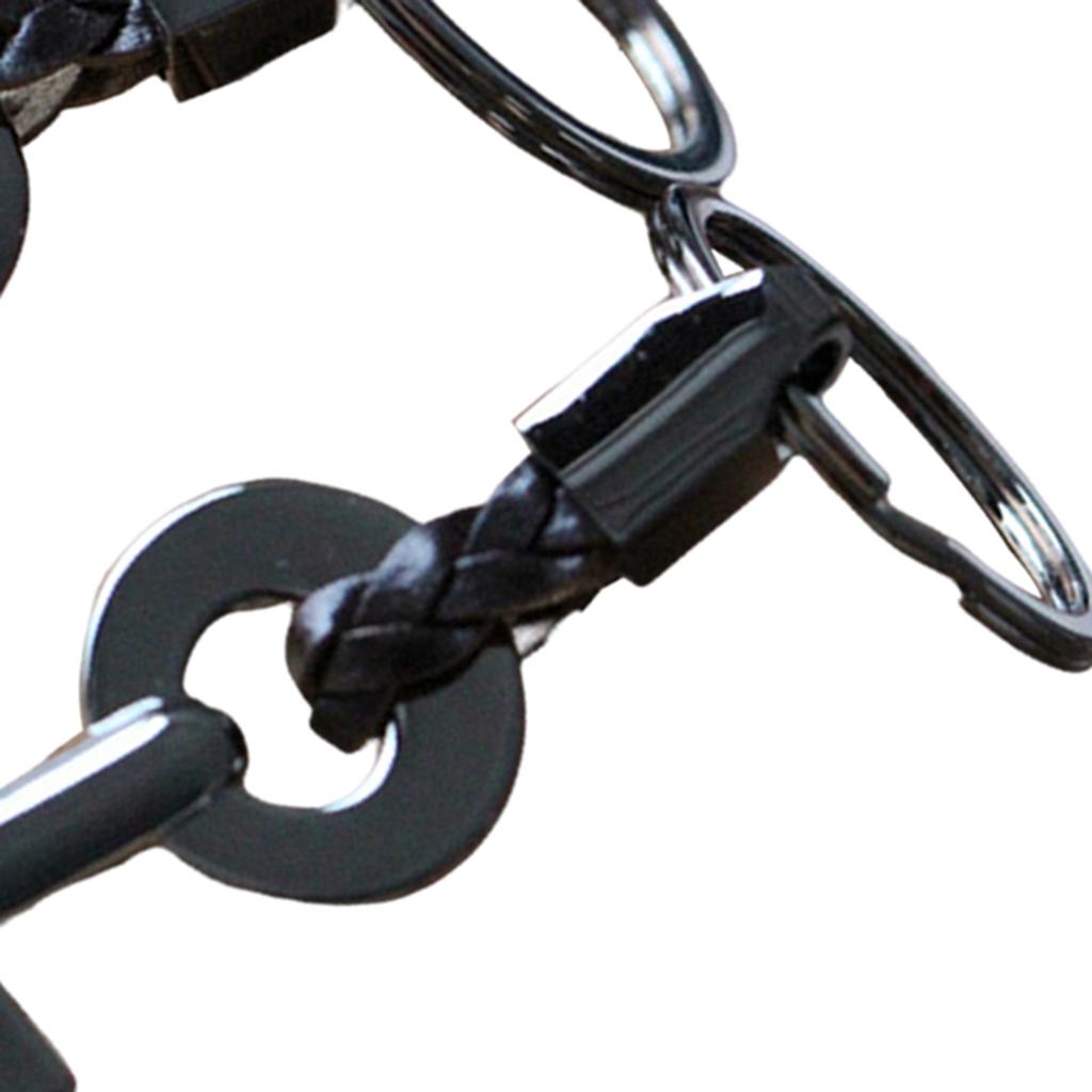 Couple Keychain Metal Split Rings Wedding Key Chain Keyrings Gift Black