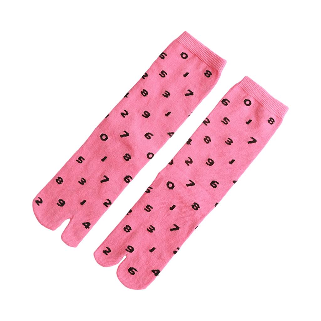 Women Sandal 2 Toe Flip Flop Socks Geta Stocking for Japanese Kimono Red