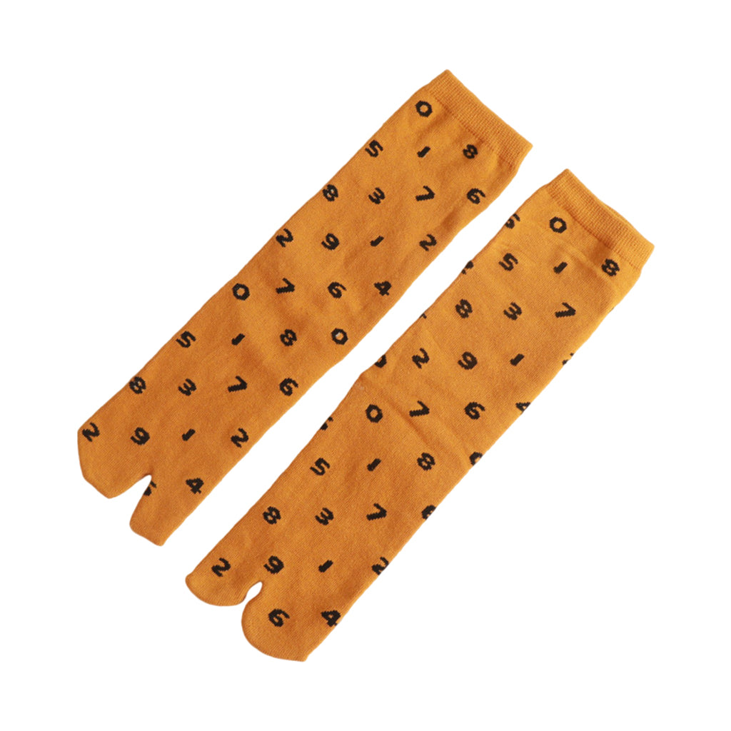 Women Sandal 2 Toe Flip Flop Socks Geta Stocking for Japanese Kimono Yellow