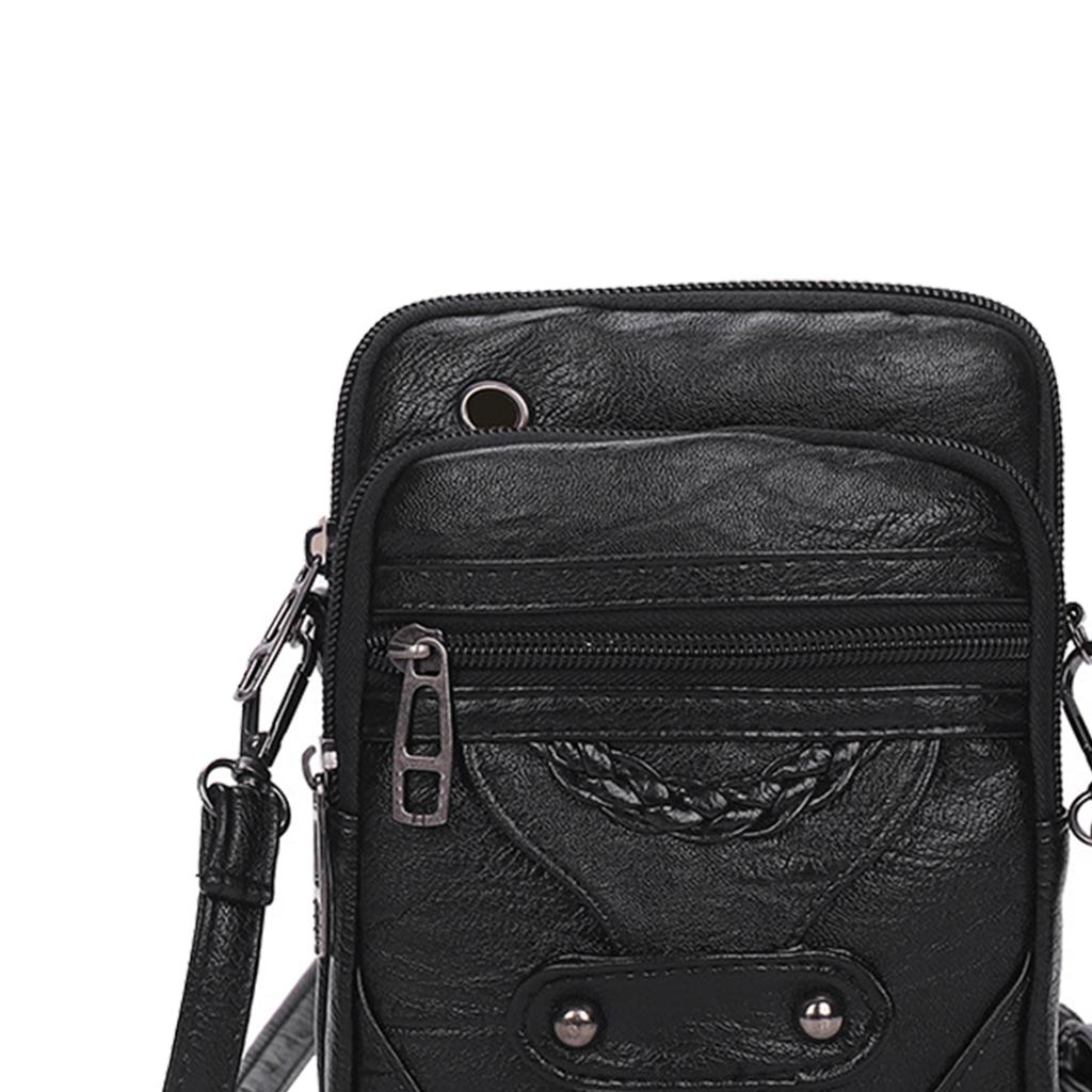 Women Crossbody Cell Phone Bag Shoulder Bag Cellphone Cards Wallet Bag Black