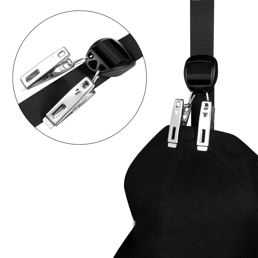 Hat Rack Closet Hanger Storage Organizer Door Baseball Hat Holder 20 Clips