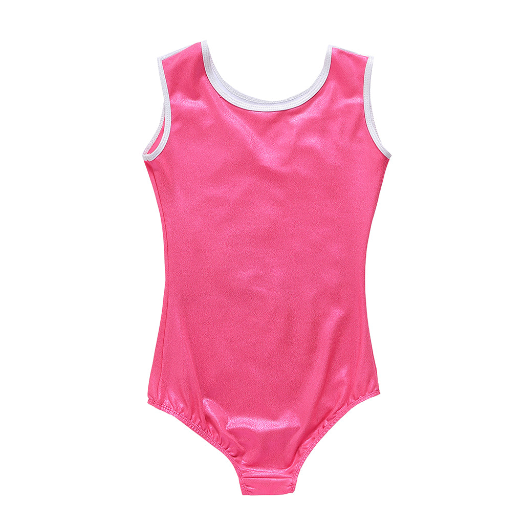 Girls Gymnastic Leotard Athletic Rompers for Dance Pink 10 (9-10Y)