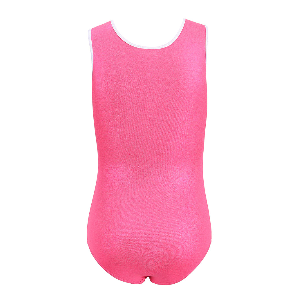 Girls Gymnastic Leotard Athletic Rompers for Dance Pink 12 (11-12Y)