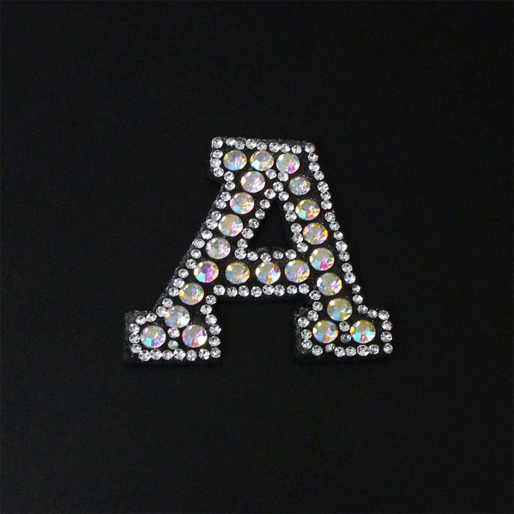 26pcs English Alphabet Patches Sew On Letter Applique for Jeans Black