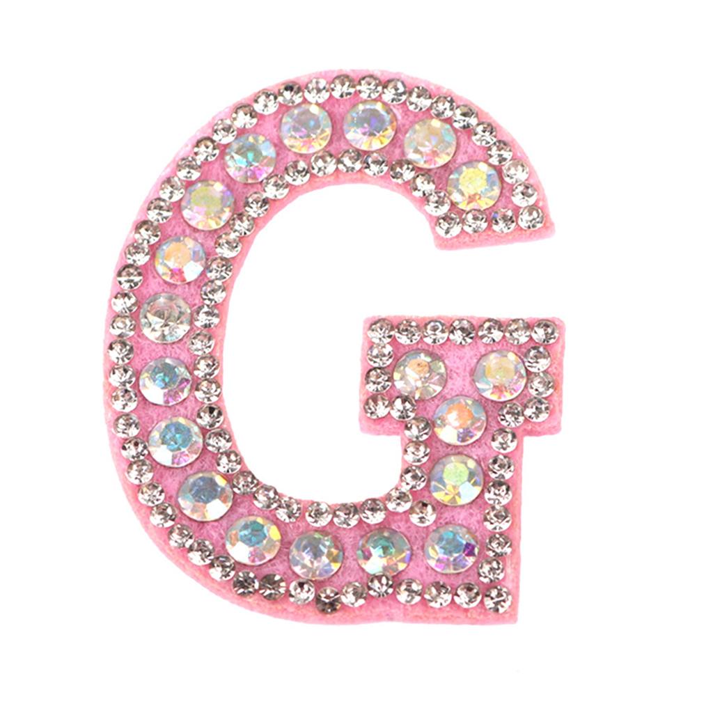 26pcs English Alphabet Patches Sew On Letter Applique for Jeans Pink