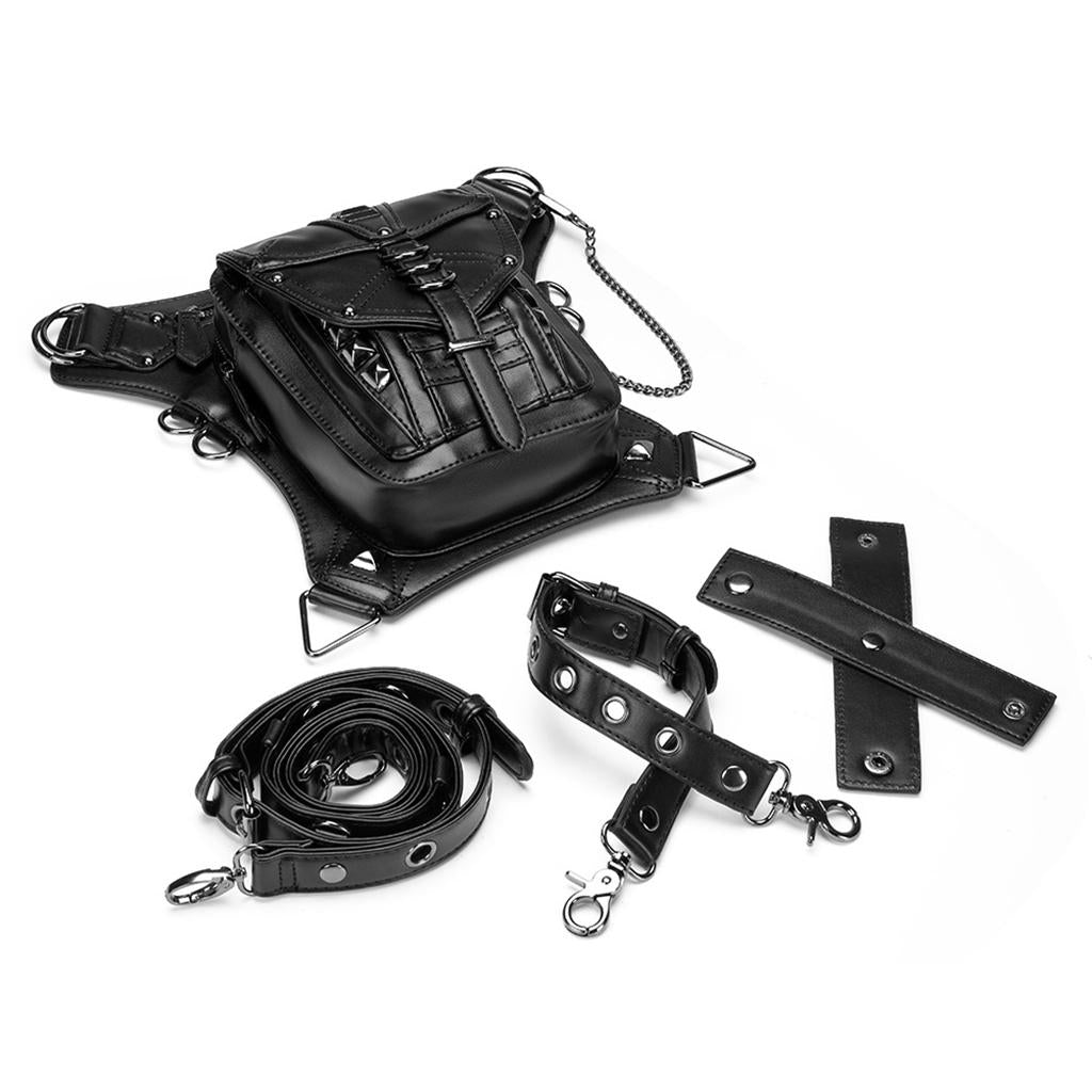 Gothic Steampunk Waist Bag Fanny Pack Retro Motorcycle Satchel Thigh Leg Bag