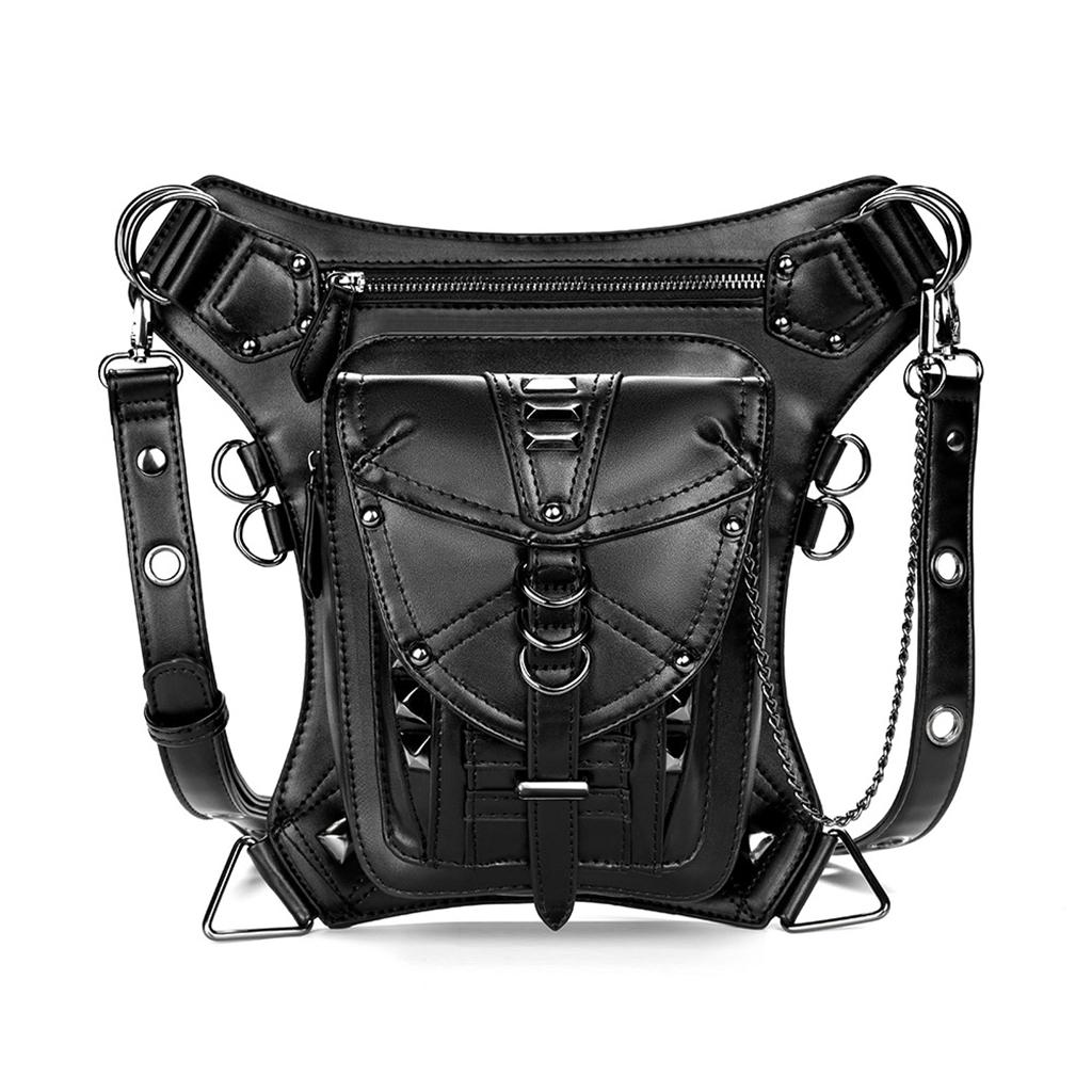 Gothic Steampunk Waist Bag Fanny Pack Retro Motorcycle Satchel Thigh Leg Bag