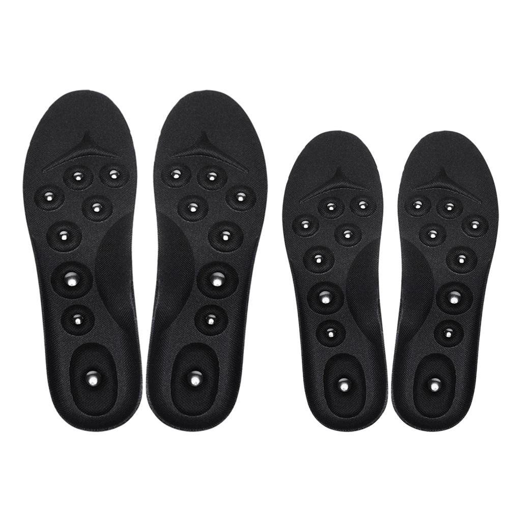 1Pair Acupressure Magnetic Insoles Foot Massager Shoe Pad 25.5CM 35 41 Size