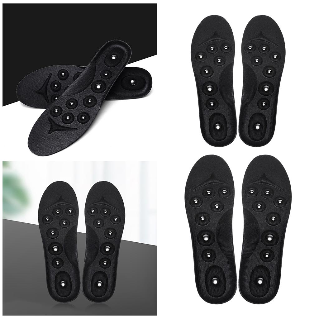 1Pair Acupressure Magnetic Insoles Foot Massager Shoe Pad 25.5CM 35 41 Size