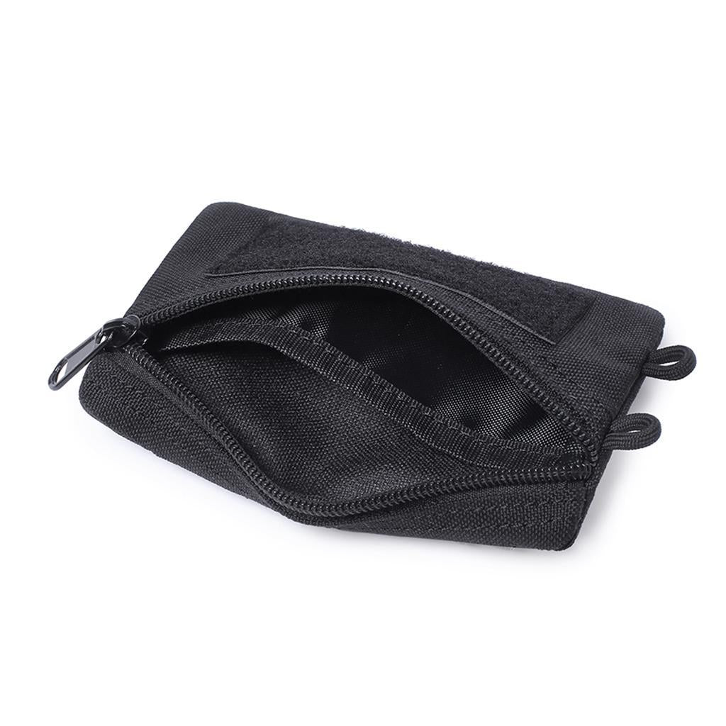 Outdoor Molle Pouch Wallet Waterproof Portable Travel Zipper Waist Bag Black