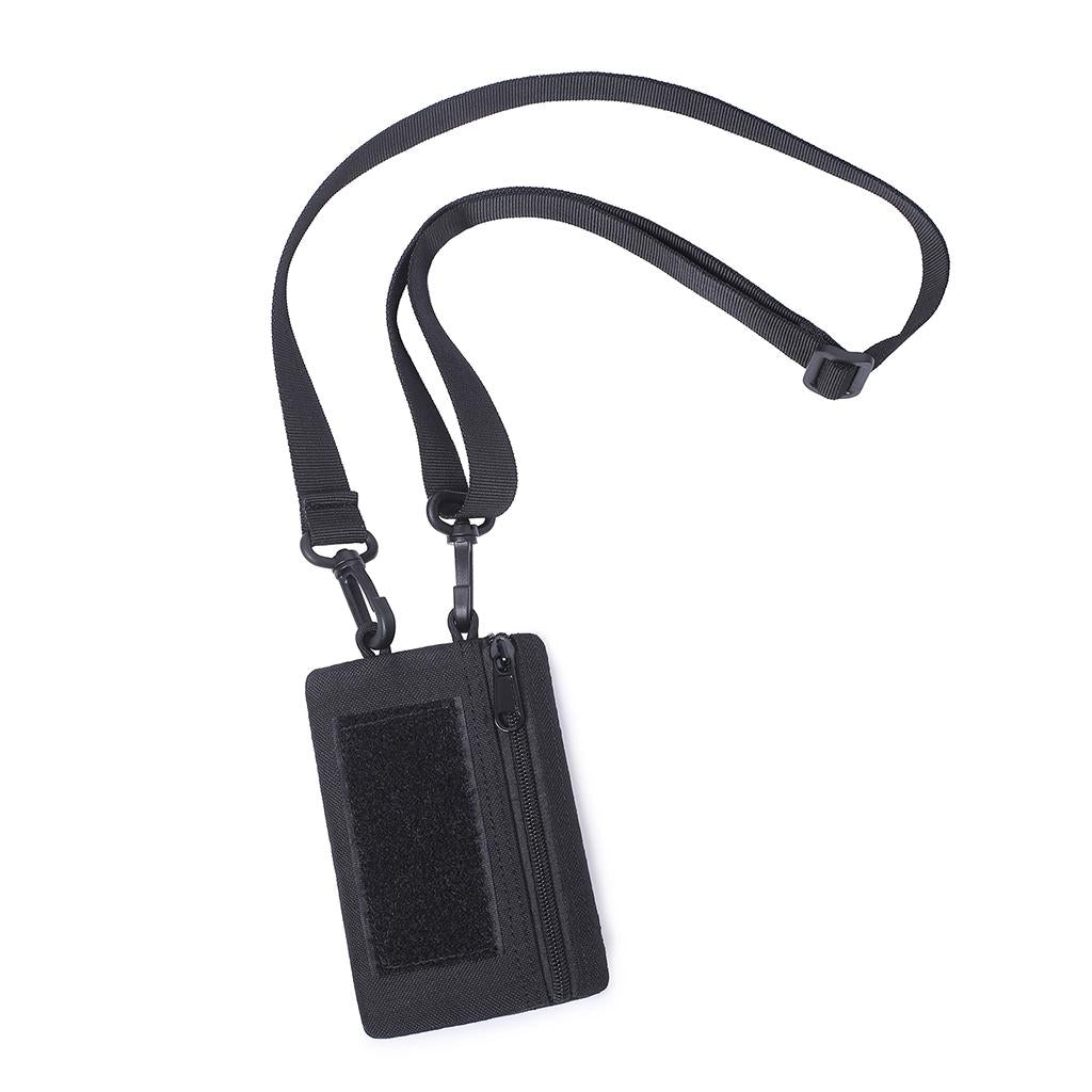 Outdoor Molle Pouch Wallet Waterproof Portable Travel Zipper Waist Bag Black